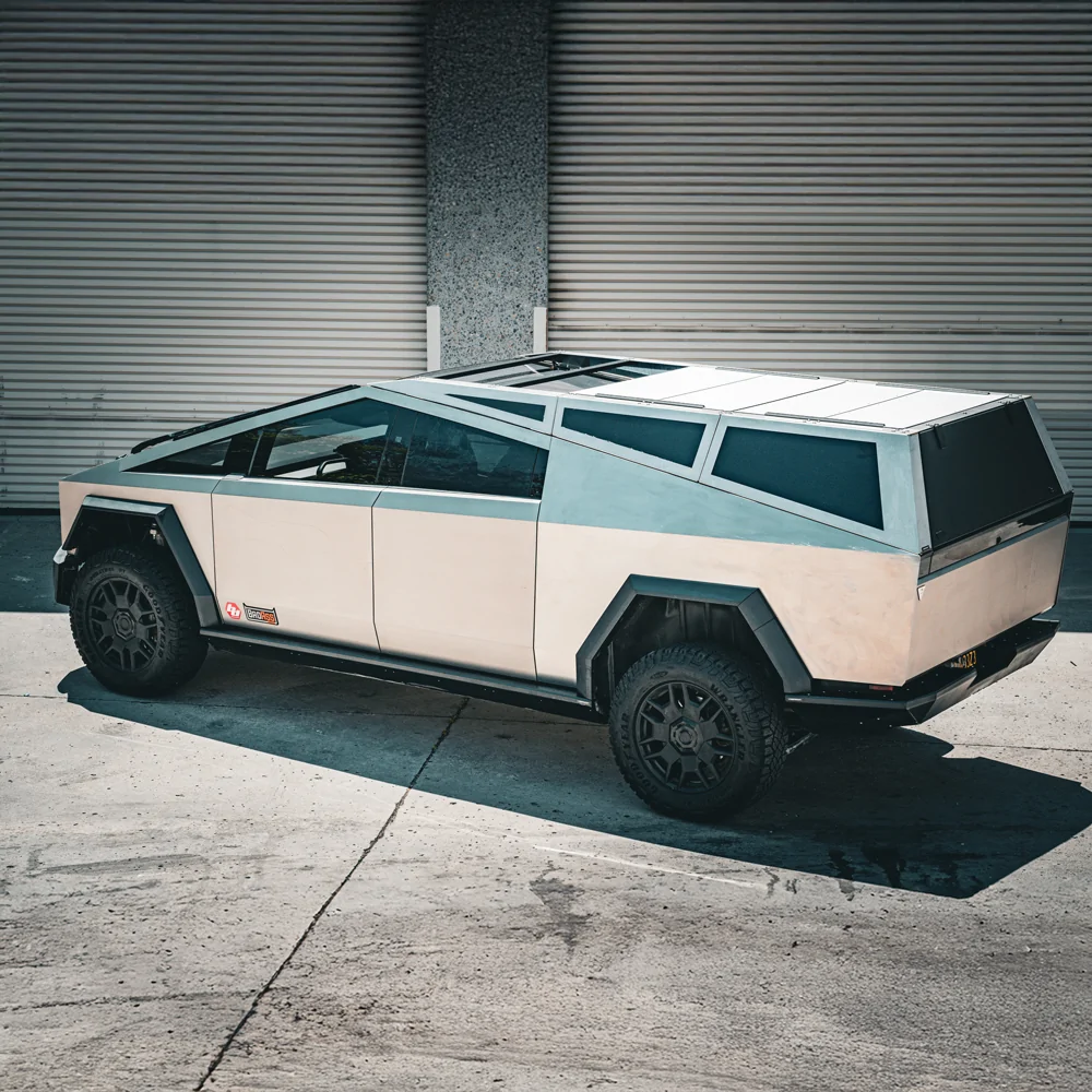 Tesla Cybertruck Space Campers Deliveries? tesla-cybertruck-bed-cap-topper-from-cybertruckco-1
