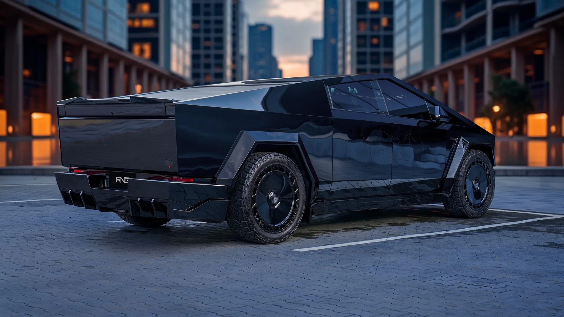 Tesla Cybertruck Need a spoiler wing for this wrap project in less than three weeks....ideas? DSC06505-v1