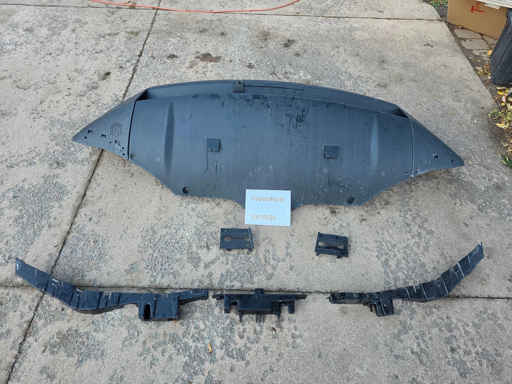Tesla Cybertruck Cybertruck complete front bumper fascia and skidplate. $600 + Shipping  SOLD 430