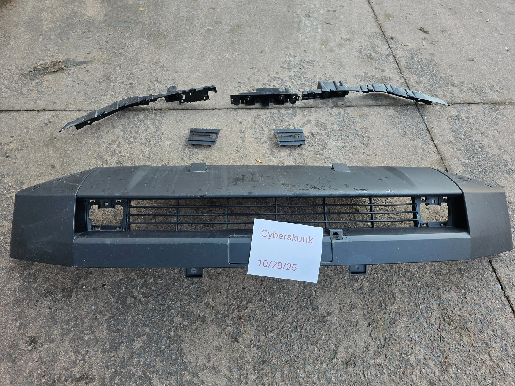 Tesla Cybertruck Cybertruck complete front bumper fascia and skidplate. $600 + Shipping  SOLD 429