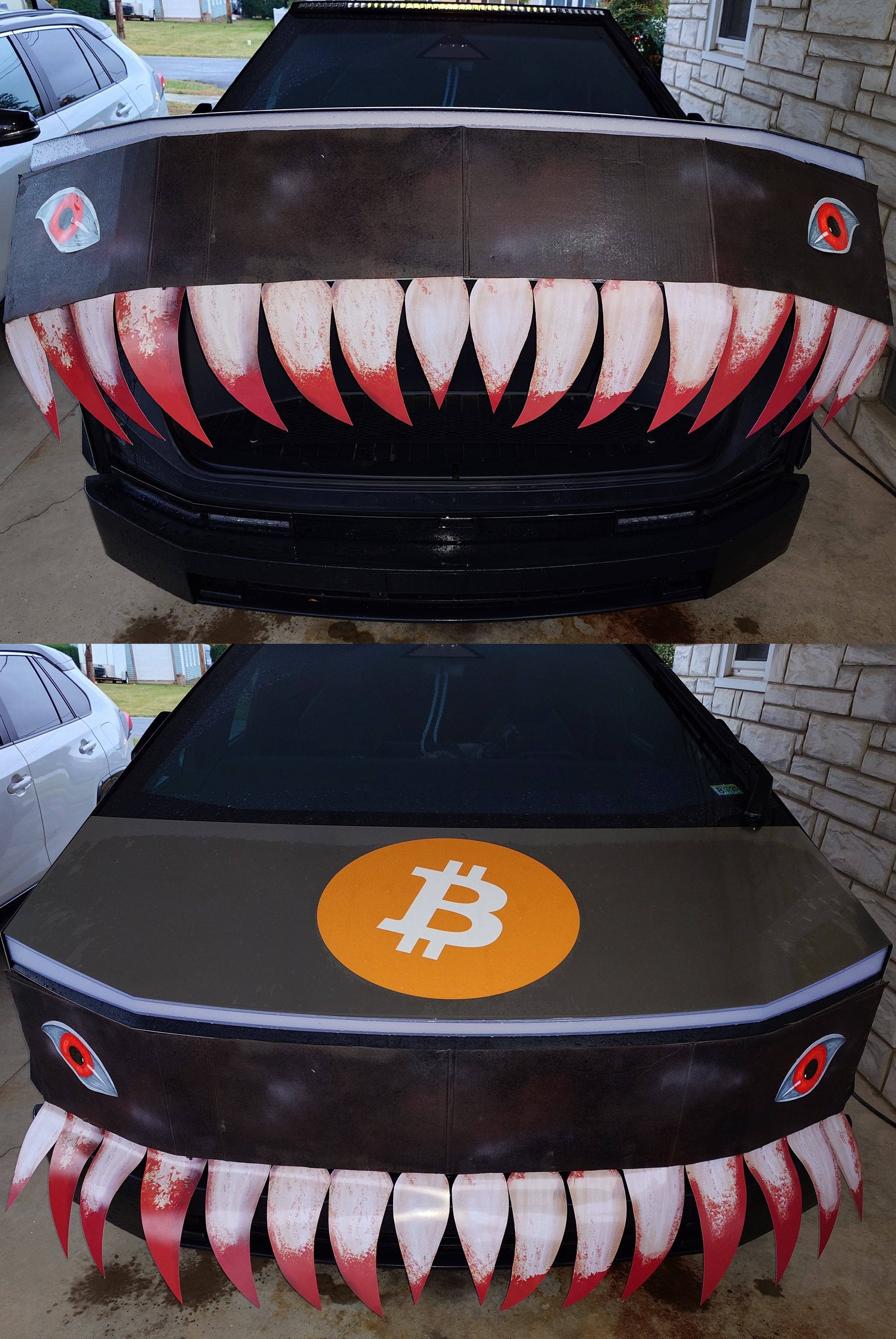 Tesla Cybertruck Halloween is in the Air - and the Beast is the best way to show it. mounted