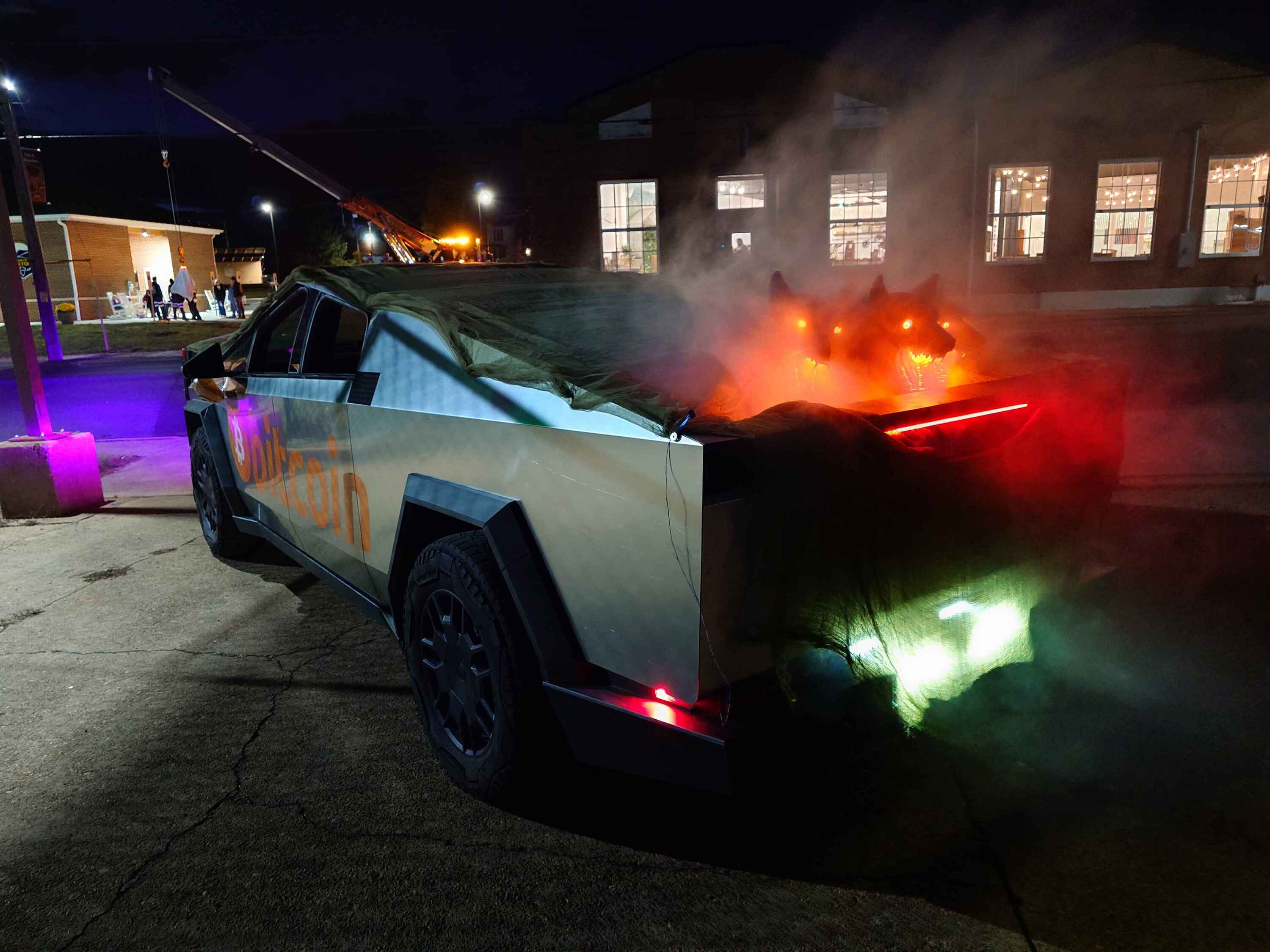 Tesla Cybertruck Halloween is in the Air - and the Beast is the best way to show it. 20251031_190421196