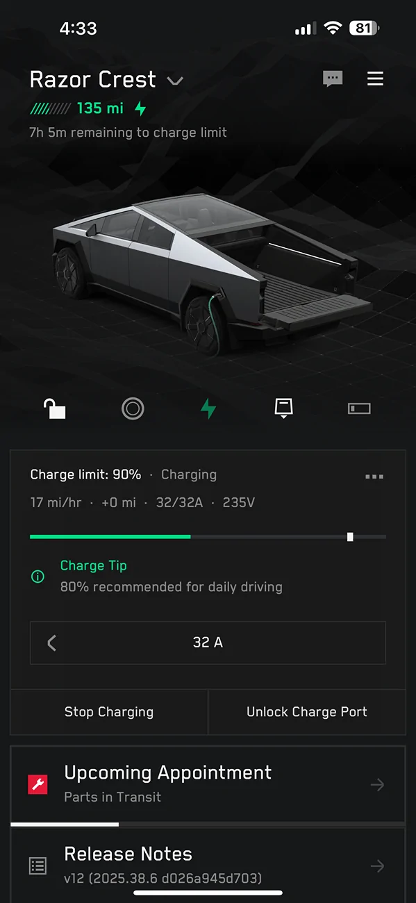 Tesla Cybertruck 32 Amp Portable Charging - Range Extending w/ Bluetti Apex 300 Battery Power Stations IMG_3532