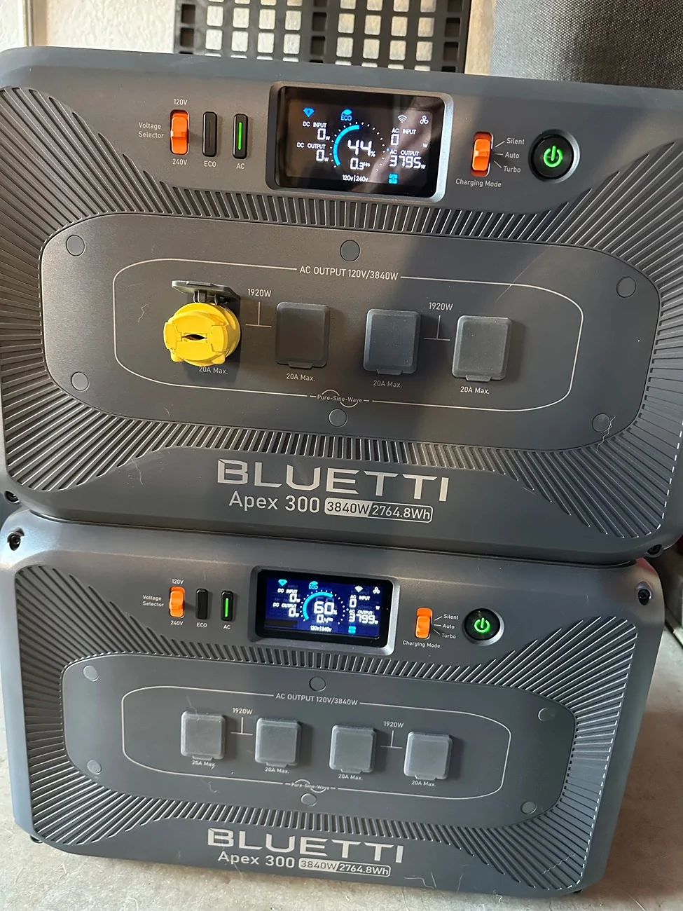 Tesla Cybertruck 32 Amp Portable Charging - Range Extending w/ Bluetti Apex 300 Battery Power Stations IMG_3533