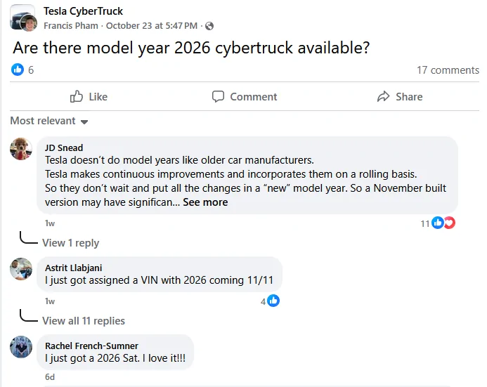 Tesla Cybertruck 📊 Cybertruck SUBMITTED ORDERS Tracking List & Stats [Add Yours!] 1762187906056-66