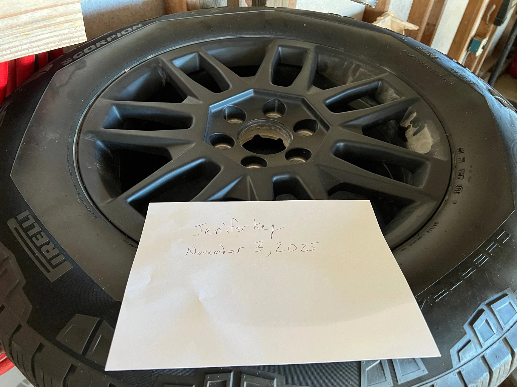 Tesla Cybertruck 1 used Core wheel/tire for spare $300 IMG_1235