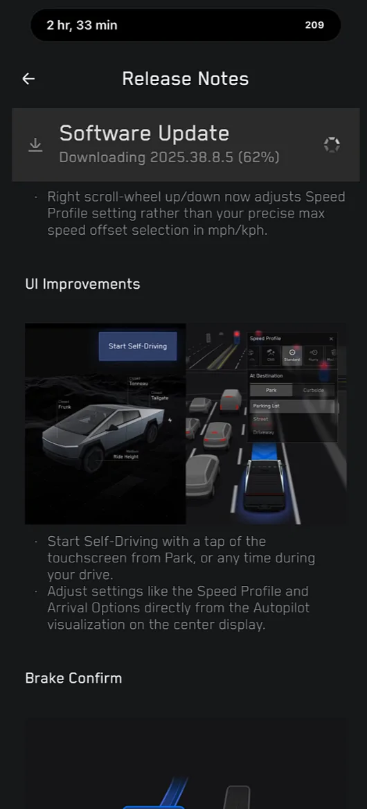 Tesla Cybertruck FSD V14 (v14.1.5) for CYBERTRUCK! See 2025.38.8.5 Update Release Notes 1762196305975-7m