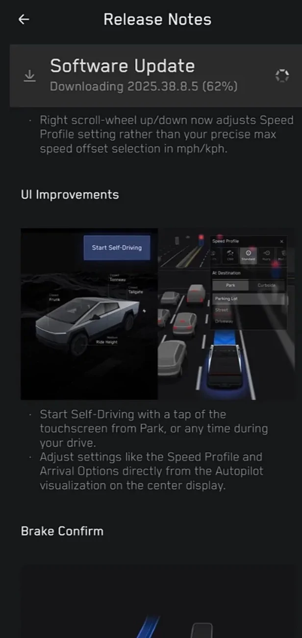 Tesla Cybertruck FSD V14 (v14.1.5) for CYBERTRUCK! See 2025.38.8.5 Update Release Notes IMG_4143