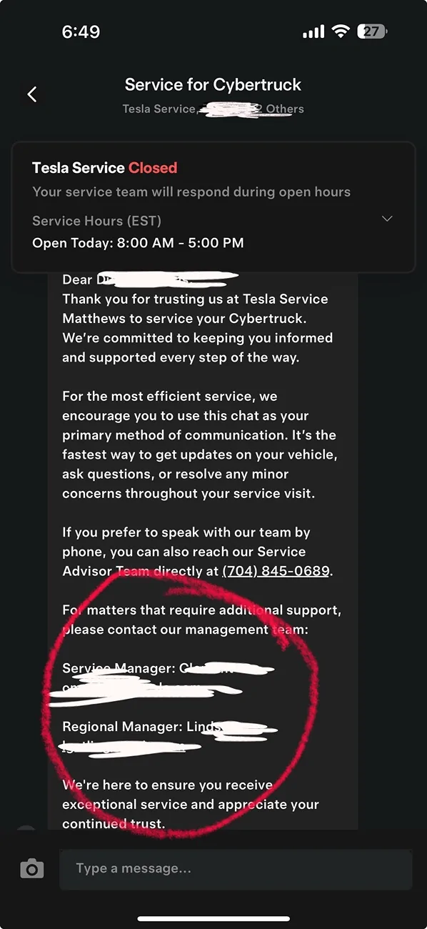 Tesla Cybertruck Service Questions and Sanity Check IMG_0314