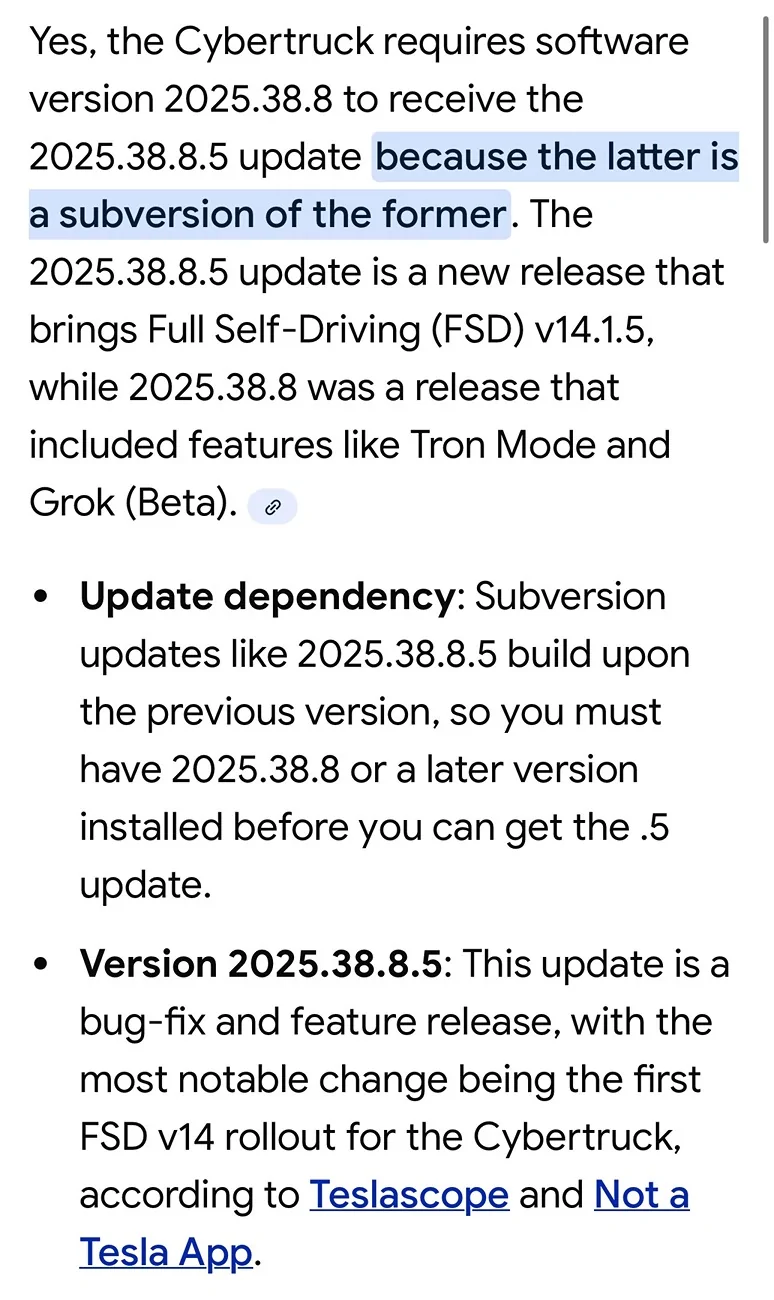 Tesla Cybertruck New Update Incoming 2025.38.8 IMG_4157