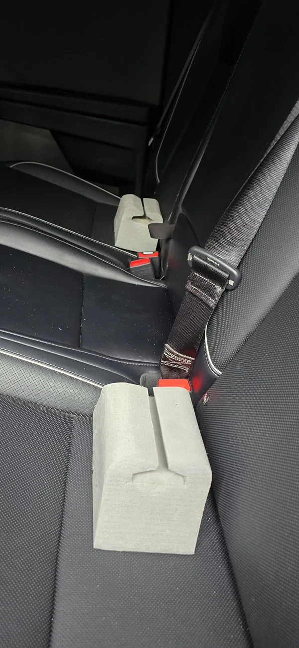 Tesla Cybertruck How-to:  sleeping in the back seat - DIY sleep platform 20251104_141725