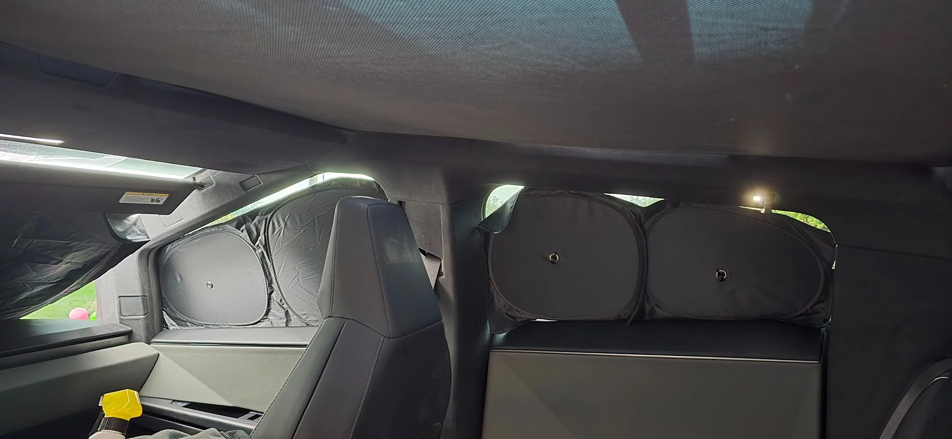 Tesla Cybertruck How-to:  sleeping in the back seat - DIY sleep platform 20251104_141555