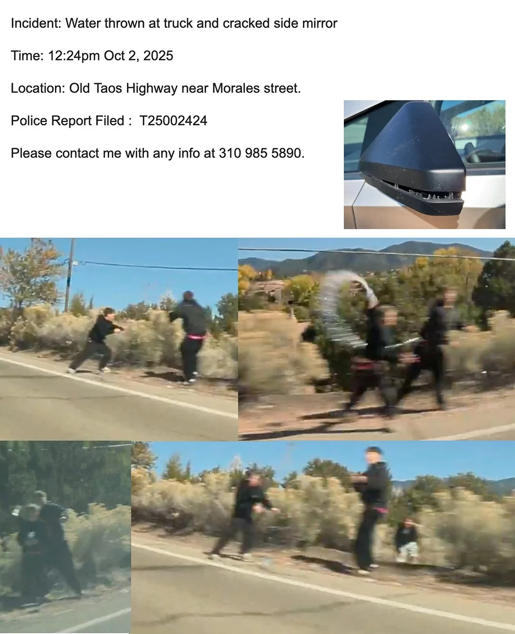 Tesla Cybertruck Kid Vandals vandalism