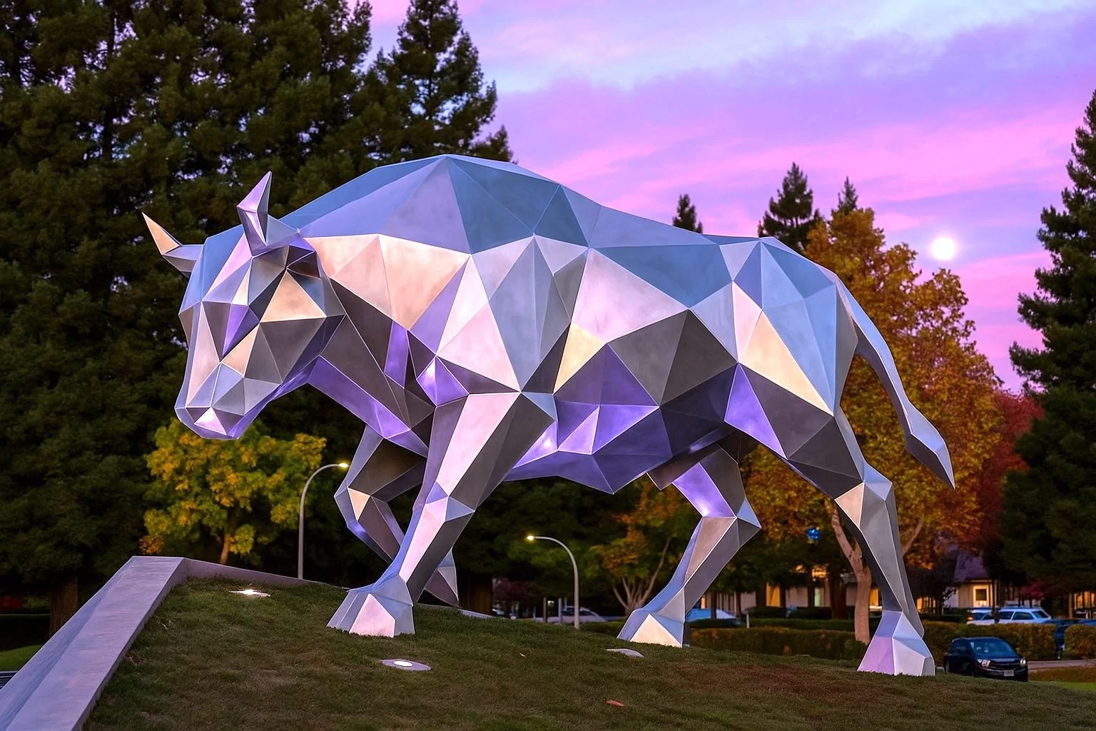 Tesla Cybertruck California Cybear / Cyberbear statue installed at Tesla Engineering HQ in Palo Alto G49XKnlXAAAuum2