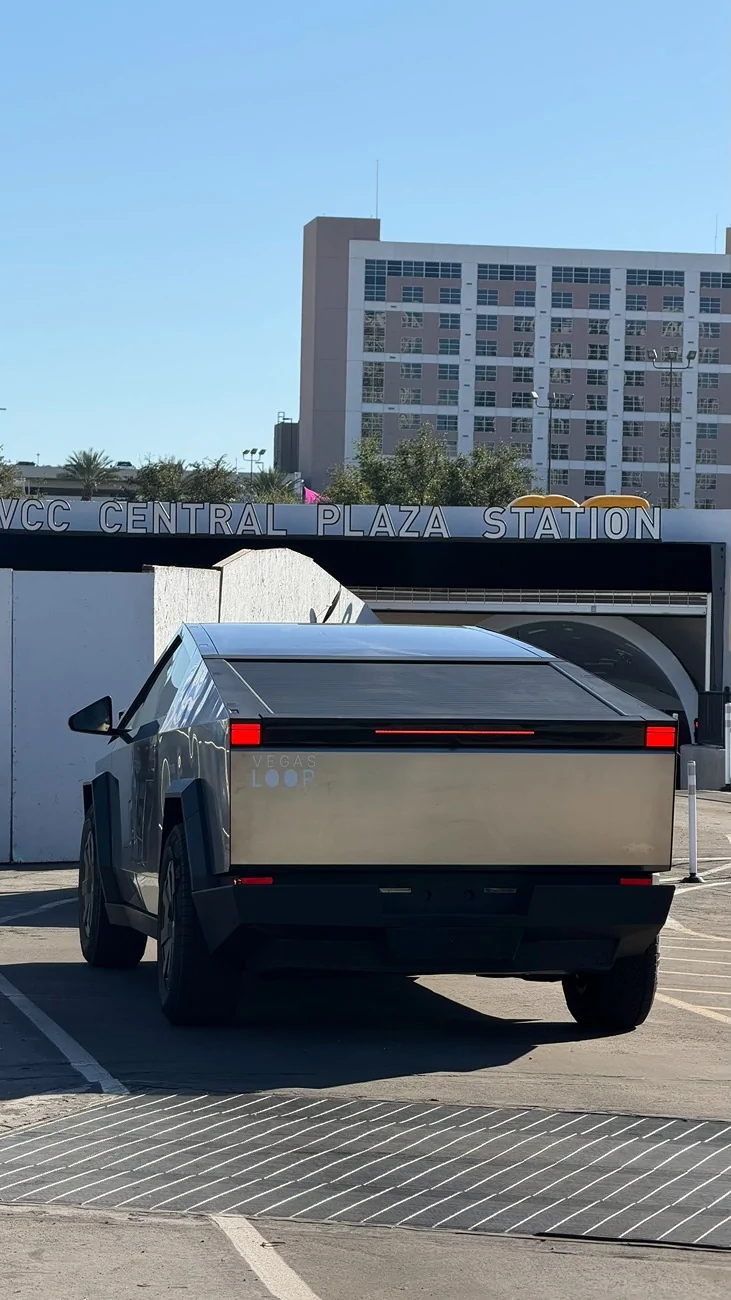 Tesla Cybertruck Cybertrucks now servicing the Las Vegas Loop Boring Tunnel Cybertrucks now in service in Las Vegas Loop Boring Tunnel fleet