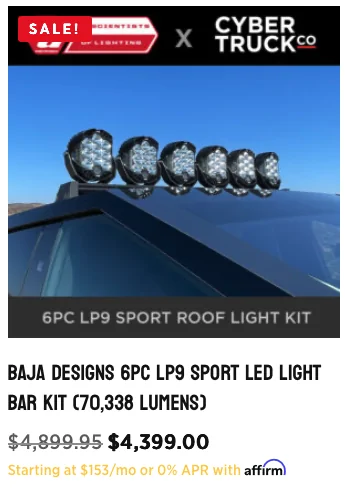 Tesla Cybertruck Are any of you guys with 2025's running a roof mounted light bar? Screenshot 2025-11-05 at 12.17.04 PM
