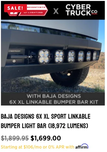 Tesla Cybertruck Are any of you guys with 2025's running a roof mounted light bar? Screenshot 2025-11-05 at 12.17.34 PM