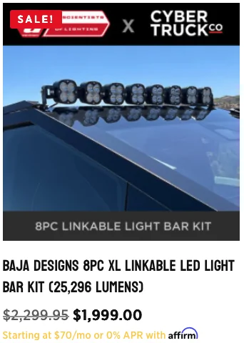 Tesla Cybertruck Are any of you guys with 2025's running a roof mounted light bar? Screenshot 2025-11-05 at 12.17.28 PM
