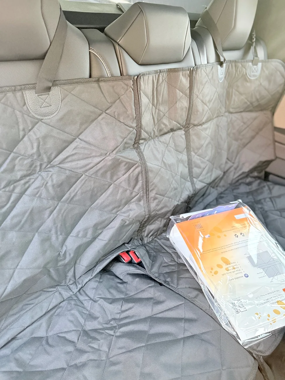 Tesla Cybertruck 🥇 Best Rear Seat Cover - Split 60/40 Flip Up Access IMG_0333