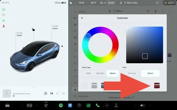 Tesla Cybertruck Resetting Colorizer to Stainless IMG_1208