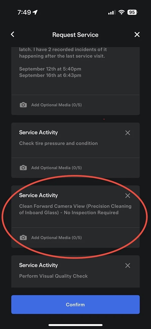 Tesla Cybertruck Camera visibility limited - every drive at sunrise or sunset IMG_2643