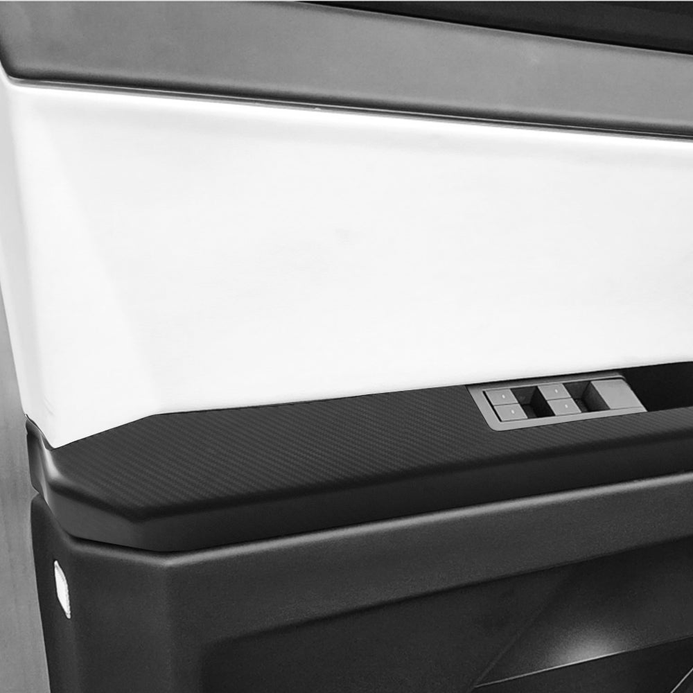 Tesla Cybertruck Instant Interior Upgrade — Cybertruck Carbon Fiber Armrest Covers est_Covers_Premium_Autoclave-Grade_2x2_Twill_Weave