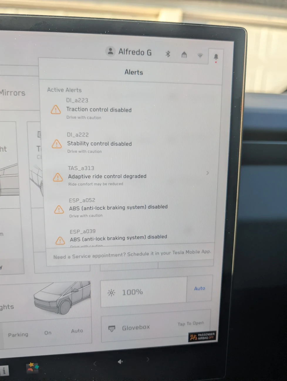 Tesla Cybertruck Cybertruck displaying some unusual errors after update. Tried soft and hard reset and nothing. Anyone else experience these errors after update 3609
