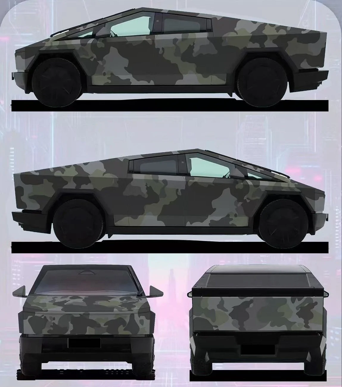Cybertruck Matte Camo Wrap.webp