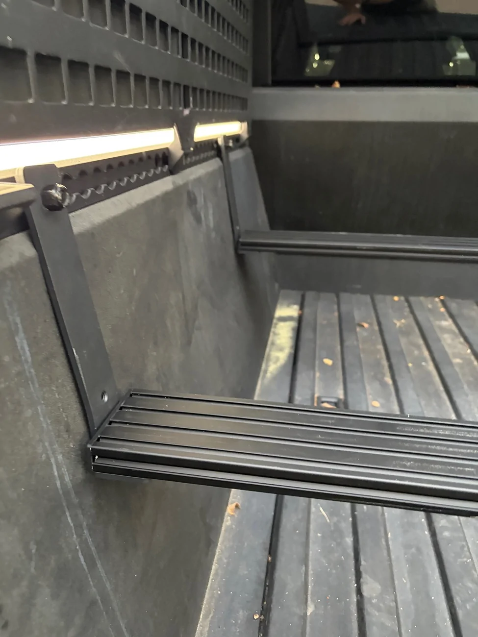 Tesla Cybertruck Truck bed tent solution w/ custom tent mount IMG_1508