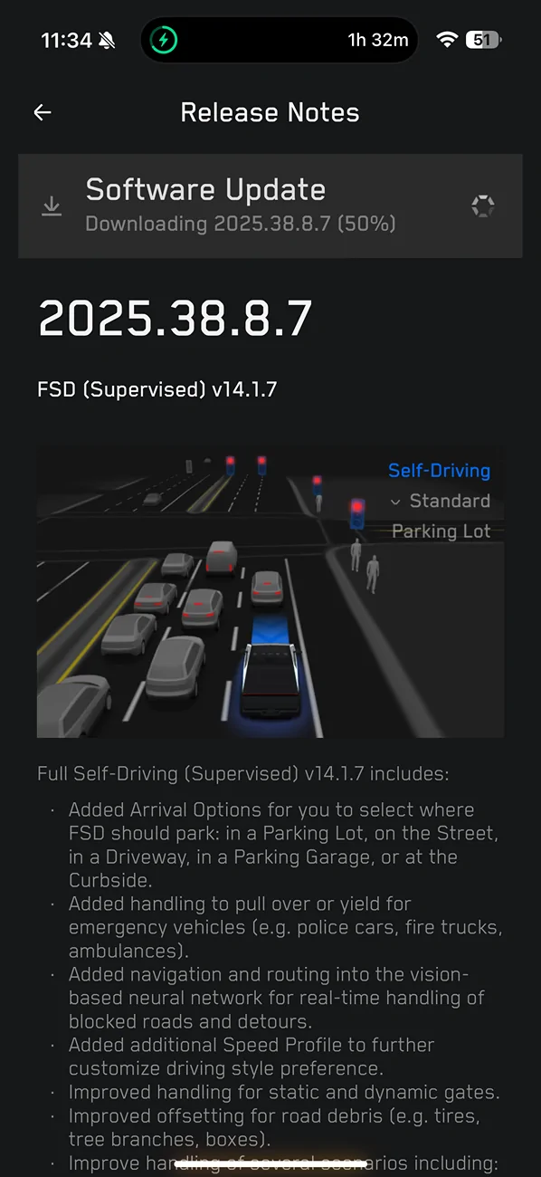 Tesla Cybertruck FSD v14.1.7 rolling out to all Cybertruck owners! Update yours yet?? IMG_0878