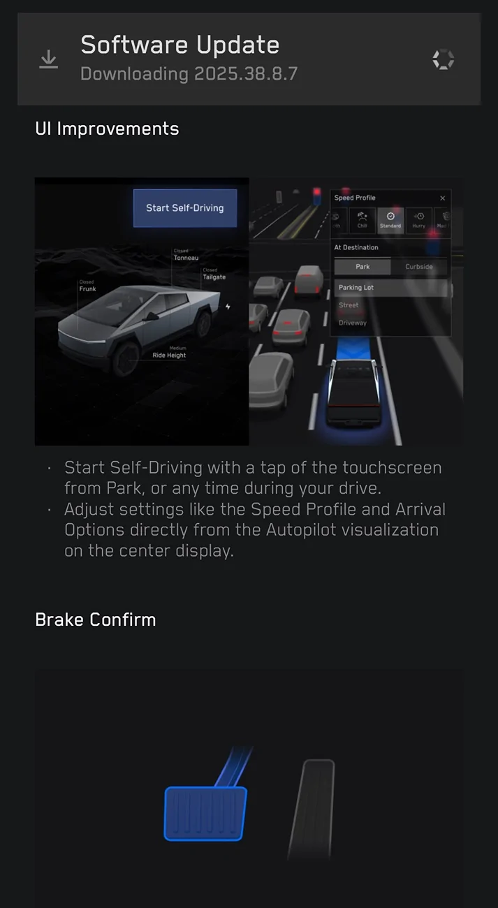 Tesla Cybertruck FSD v14.1.7 rolling out to all Cybertruck owners! Update yours yet?? IMG_6852
