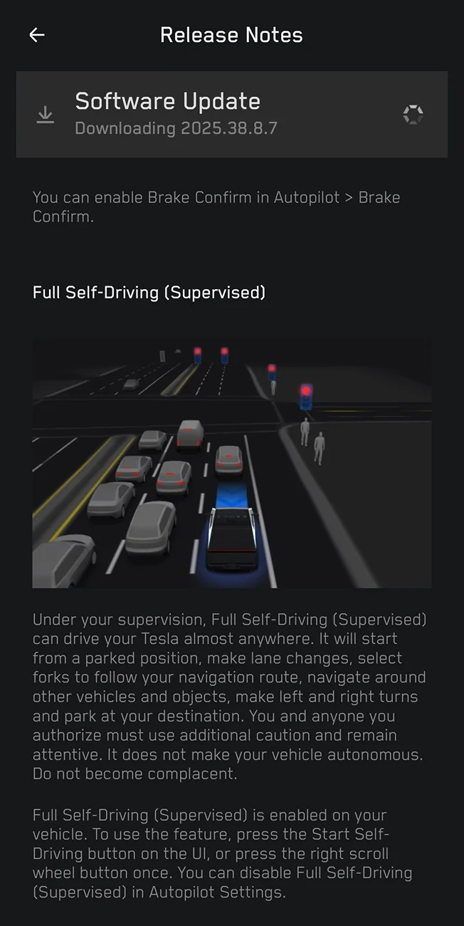 Tesla Cybertruck FSD v14.1.7 rolling out to all Cybertruck owners! Update yours yet?? IMG_6853