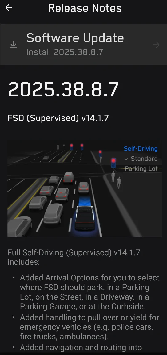 Tesla Cybertruck FSD v14.1.7 rolling out to all Cybertruck owners! Update yours yet?? 1763020393640-x5
