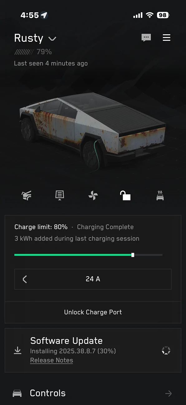 Tesla Cybertruck FSD v14.1.7 rolling out to all Cybertruck owners! Update yours yet?? IMG_0268