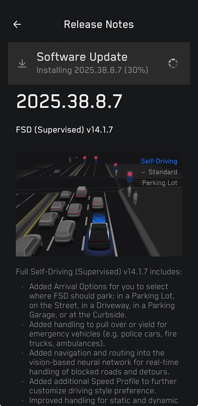 Tesla Cybertruck FSD v14.1.7 rolling out to all Cybertruck owners! Update yours yet?? IMG_0690