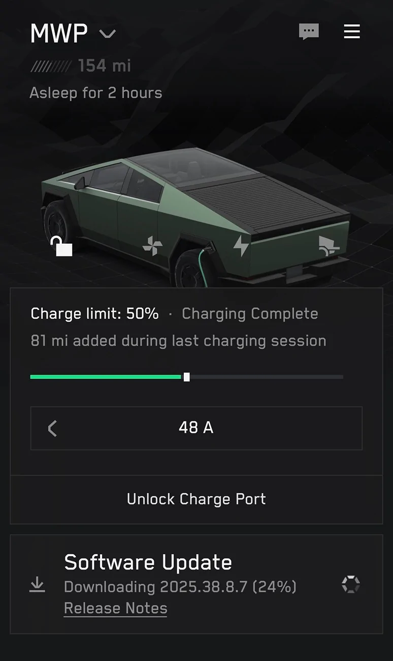 Tesla Cybertruck FSD v14.1.7 rolling out to all Cybertruck owners! Update yours yet?? IMG_4662