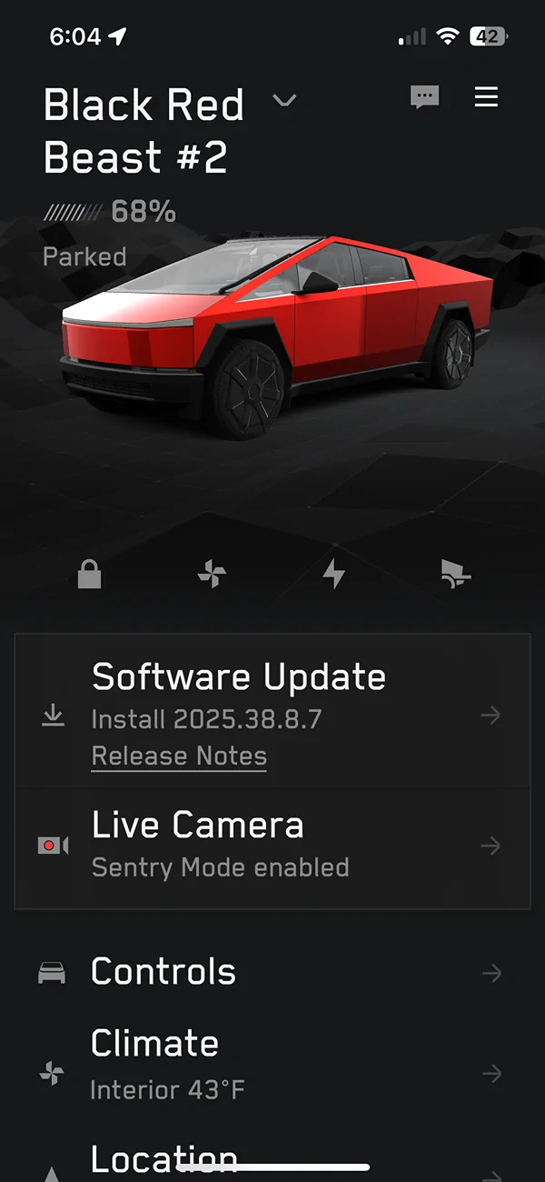Tesla Cybertruck FSD v14.1.7 rolling out to all Cybertruck owners! Update yours yet?? IMG_1919