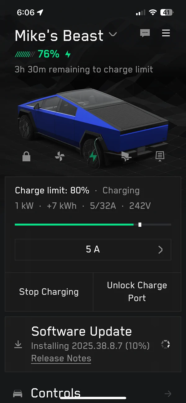 Tesla Cybertruck FSD v14.1.7 rolling out to all Cybertruck owners! Update yours yet?? IMG_1922