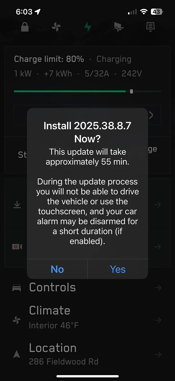 Tesla Cybertruck FSD v14.1.7 rolling out to all Cybertruck owners! Update yours yet?? IMG_1918