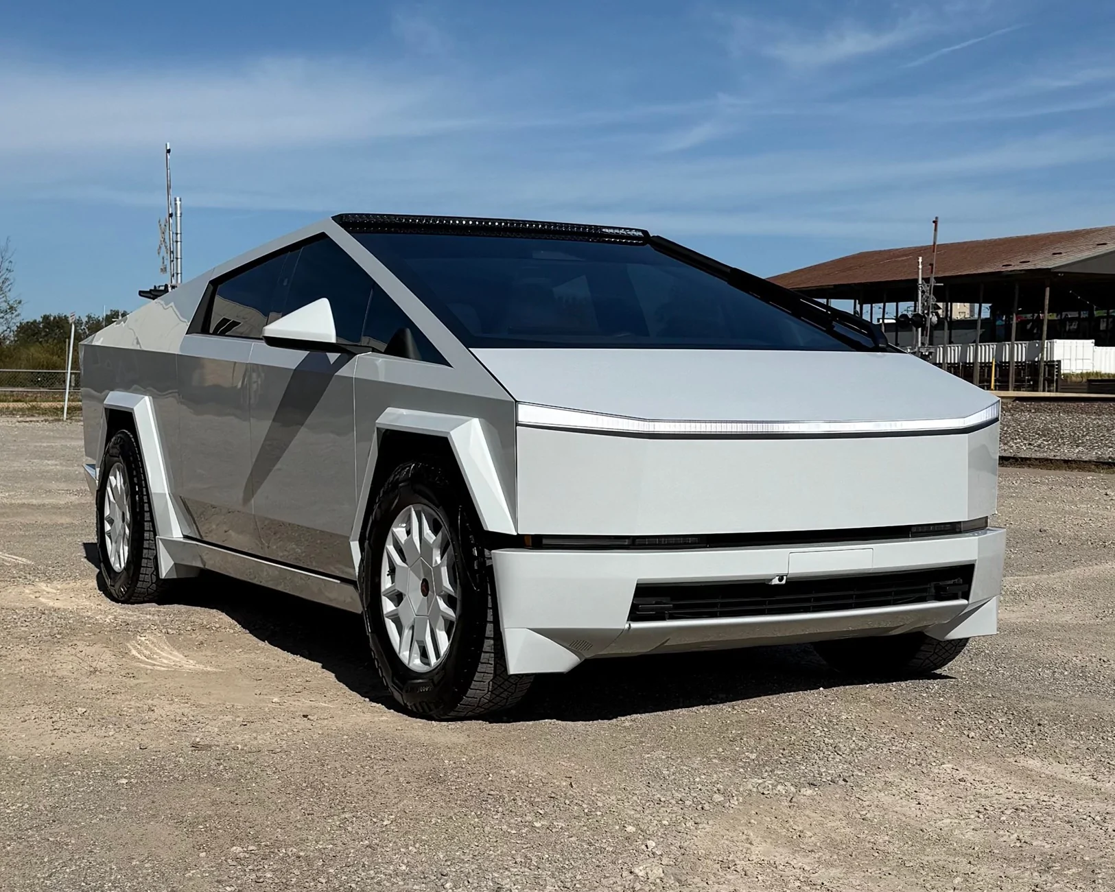 Tesla Cybertruck Cybertruck wrapped in TWRAPS Volcanic Gray PPF 3