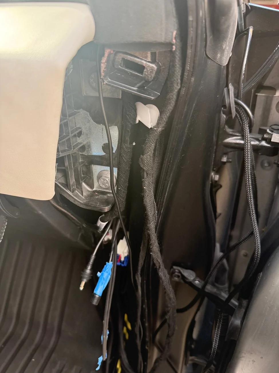 Tesla Cybertruck Split the 48v power line to a 12v socket in frunk. It now powers the console fridge INSIDE cabin 😎 IMG_7328