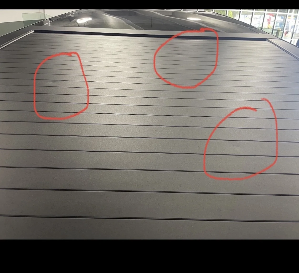 Tesla Cybertruck A HAILSTONE POTENTIAL DAMAGE QUESTION IMG_1385