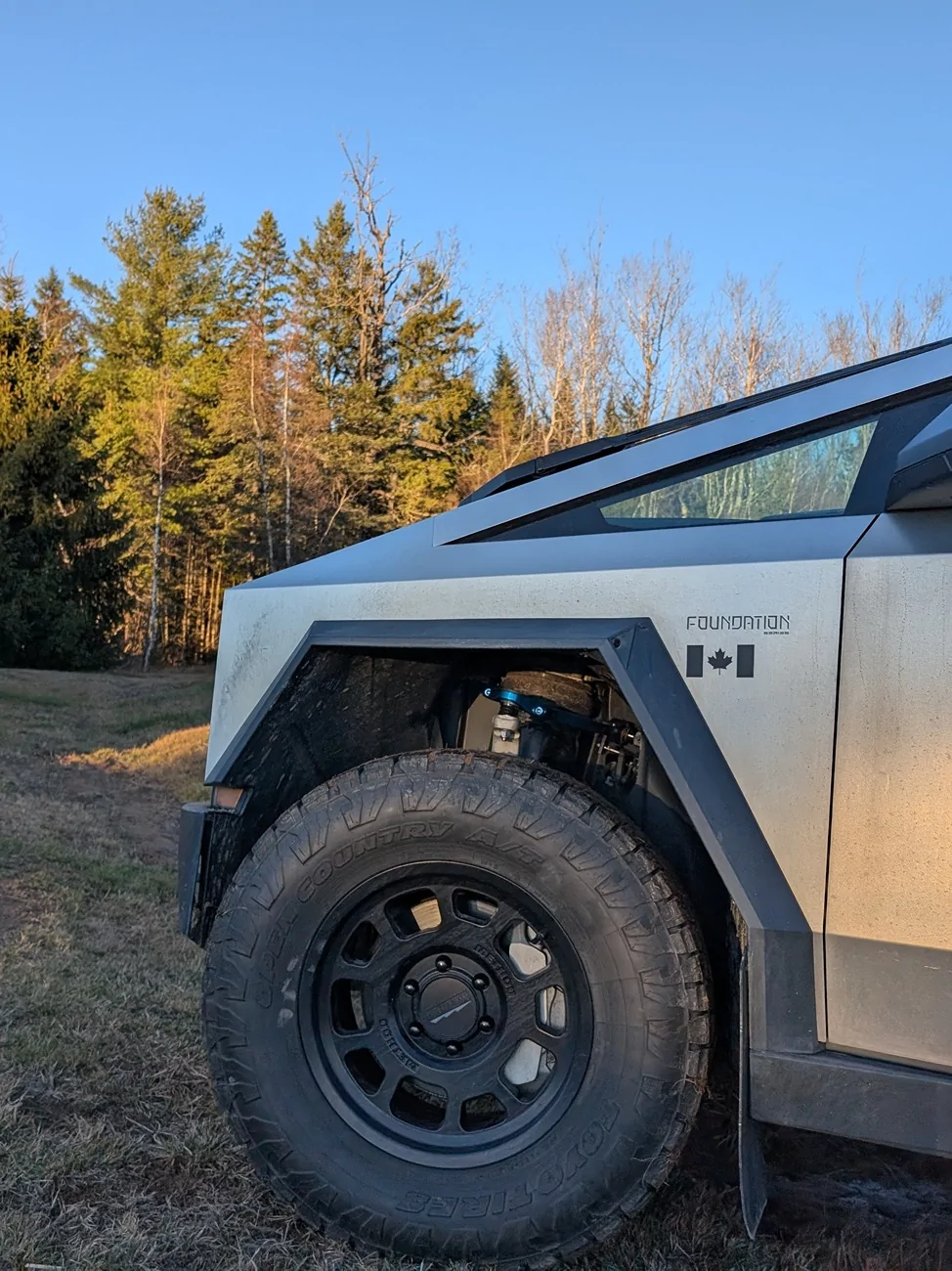 Tesla Cybertruck Big Mother FUCA (forward upper control arms by Mountain Pass Performance)! PXL_20251119_194857931