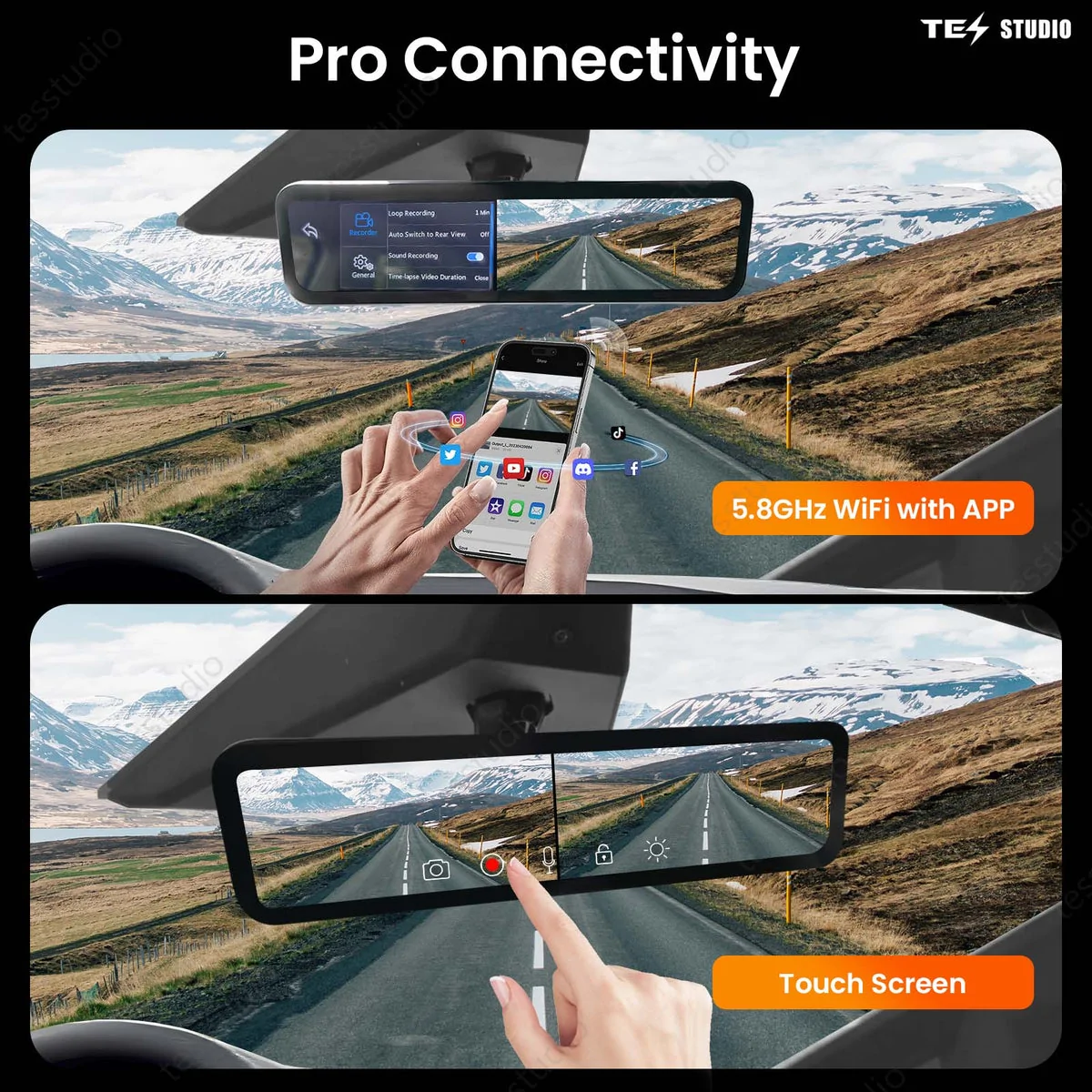 Tesla Cybertruck Digital rear view mirror touch screen S92 new for sale IMG_5627