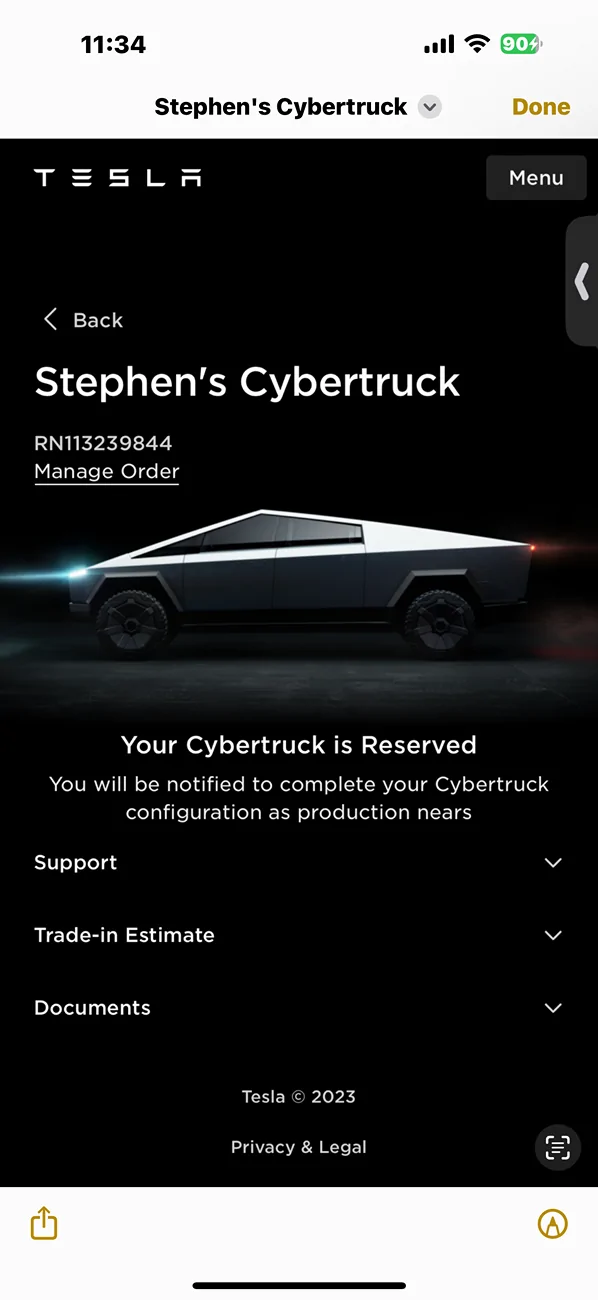 Tesla Cybertruck Wow 6 Year Anniversary already of Cybertruck reveal (November 21, 2019) IMG_1237