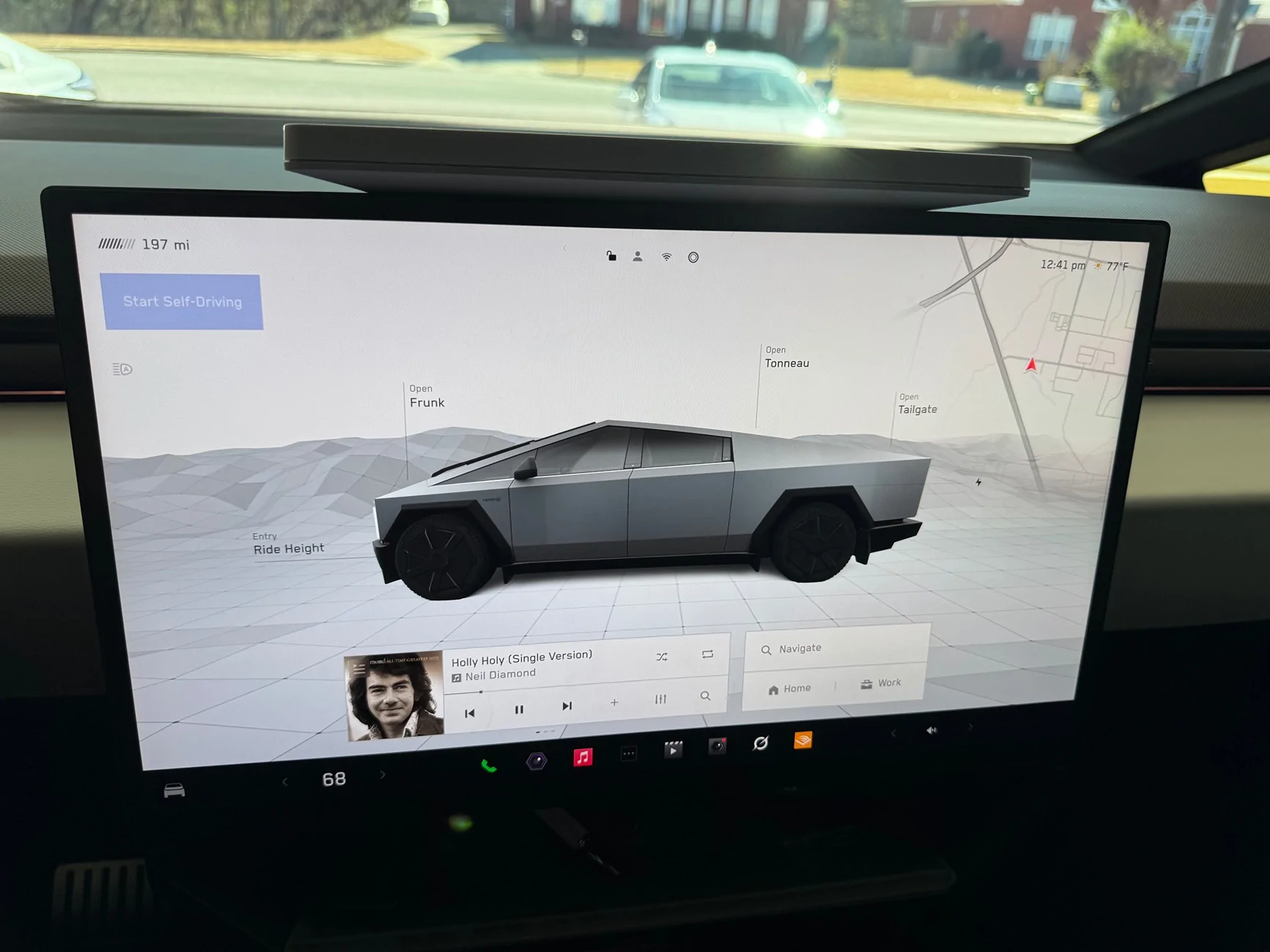 Tesla Cybertruck Very simple quick Starlink mini mount IMG_2702