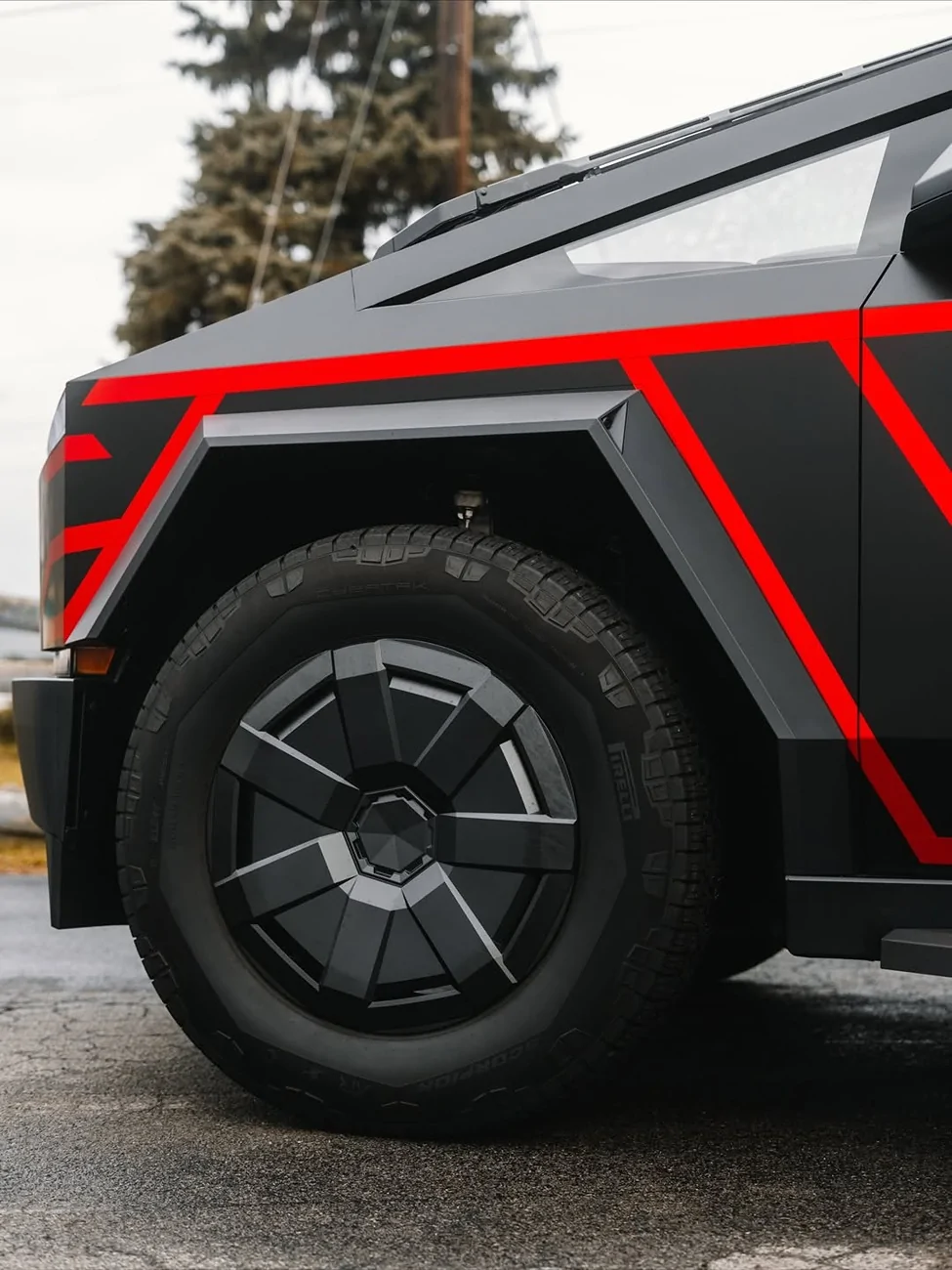 Tesla Cybertruck Pure PPF Frozen Black tron style Cybertruck wrapped by The Lab NA SnapInsta.to_587818226_18303736264267802_8810112923550615797_n
