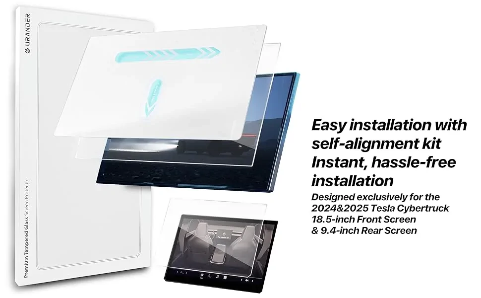Tesla Cybertruck BLACK FRIDAY 42% OFF Tempered Glass Screen Protector with Installation Frame 1764272924921-wu