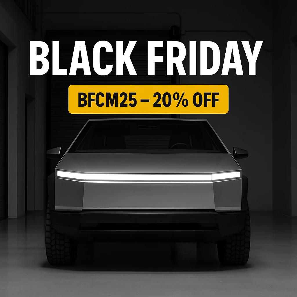Tesla Cybertruck Black Friday Blowout: 20% Off All Cybertruck Accessories! 2BB8175E-2A5B-4825-A80F-C390567D3462