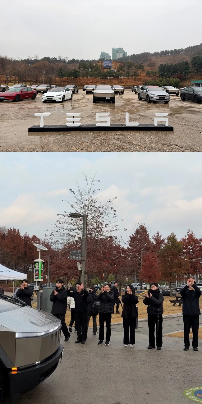 Tesla Cybertruck South Korea Cybertruck deliveries have begun! G6w-alsbEAA5aV